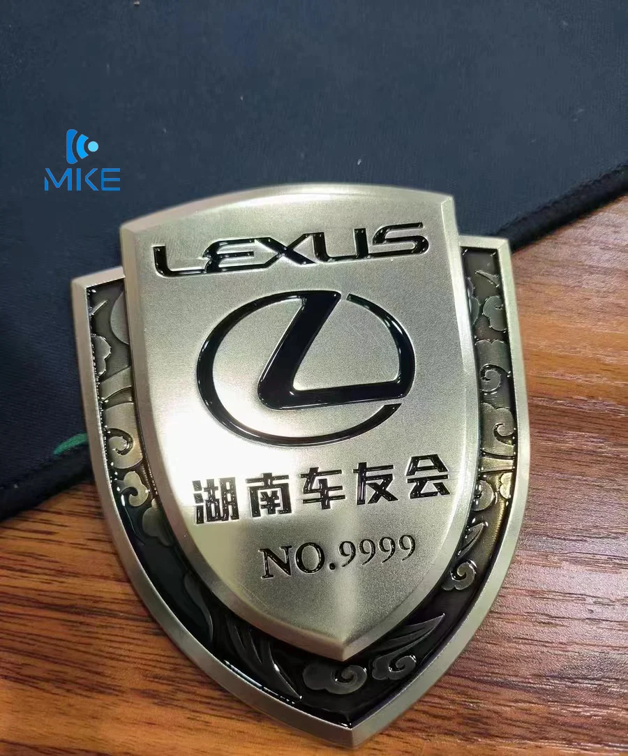 car commemorative metal badge pins backs