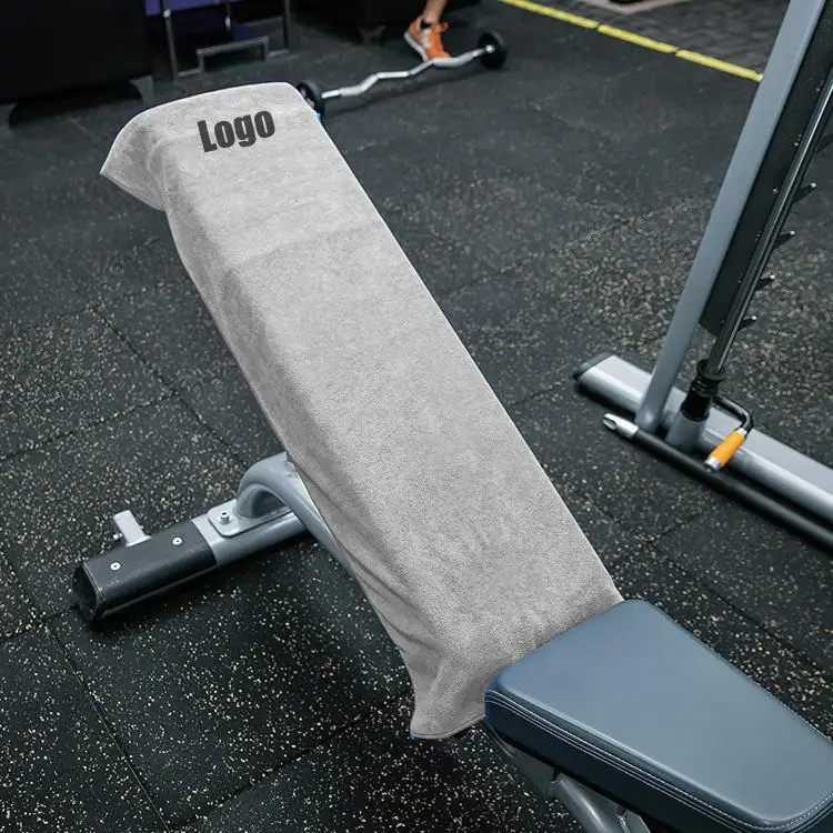 Cotton Bench Towel with Zip Pocket Custom Cotton Gym Towel for Fitness