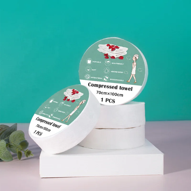 Factory Customized Eco-Friendly Biodegradable Disposable Compressed Bath Towels Magic Travel Towels for Adults