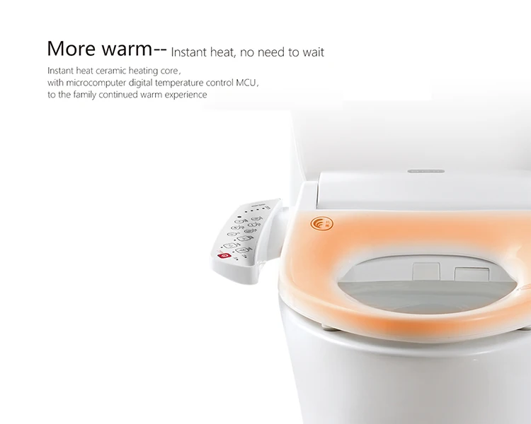 KMRY Bathroom Improvement Electric Automatic Smart Wash Heated Wc Toilet Seat With Bidet TC-102G