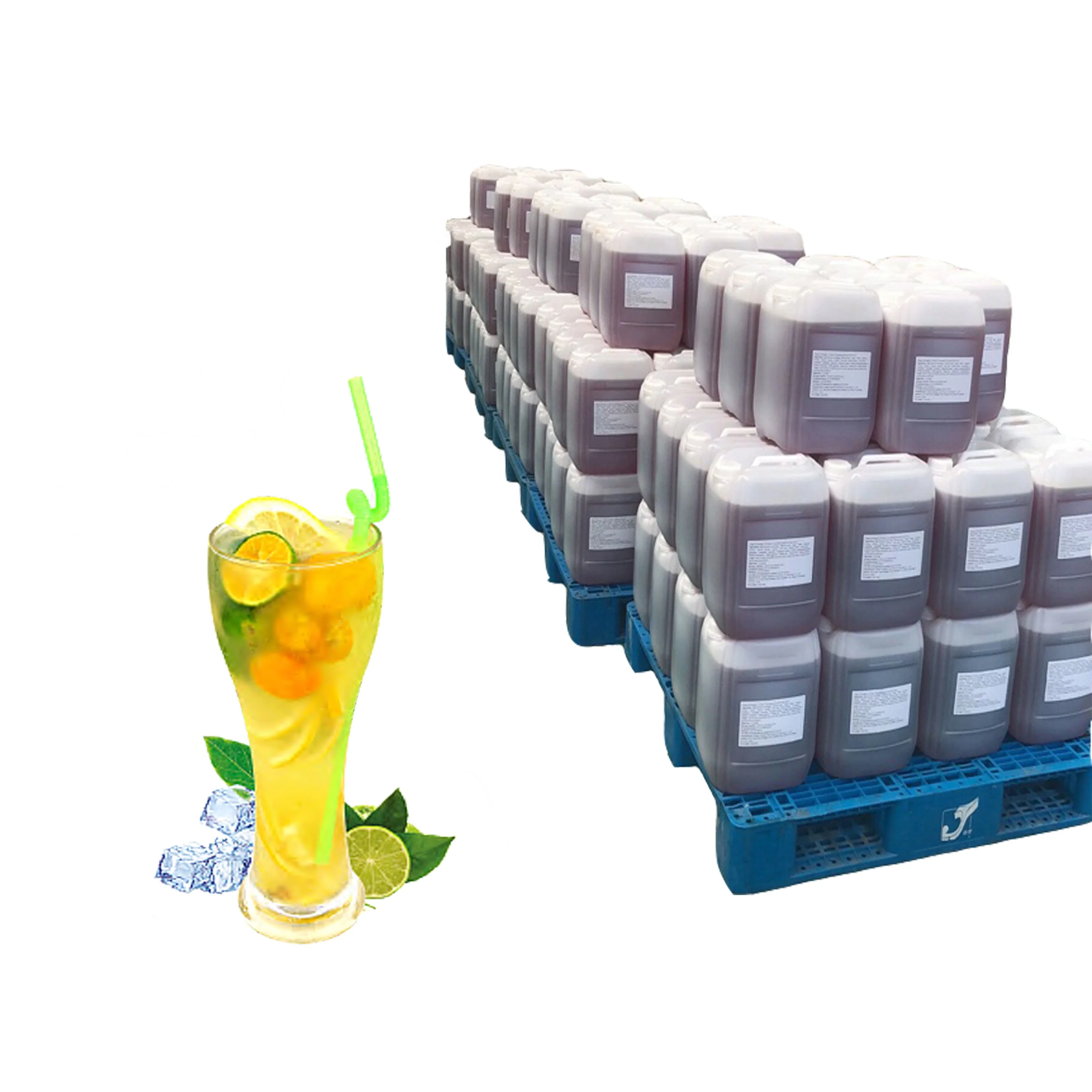 Concentrate Juice 50 Times Concentrate Fruit Syrup Kumquat Lemon Flavor For Beverage Factories Production Ingredients