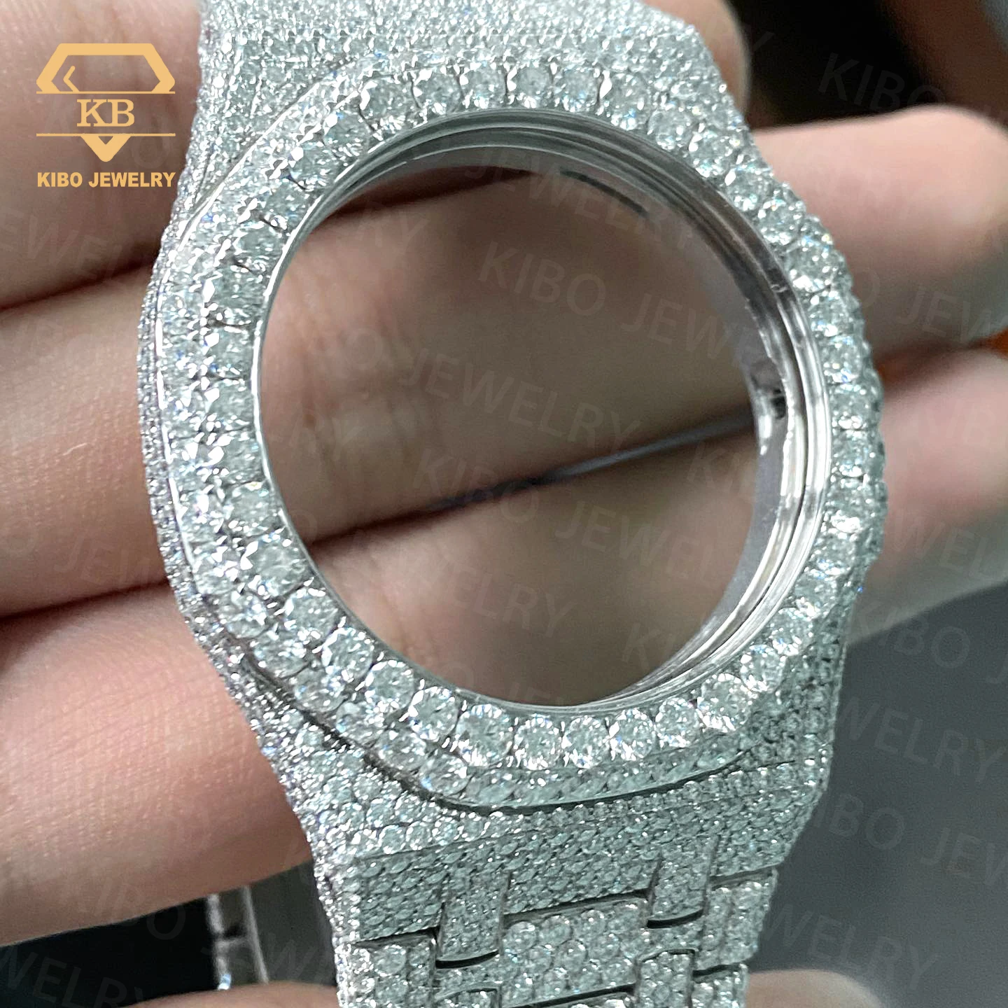 Luxury Branded Moissanite Watch For Mens Mechanical Iced Out Watch For Unisex Diamond Hip Hop Rapper Wrist Watch