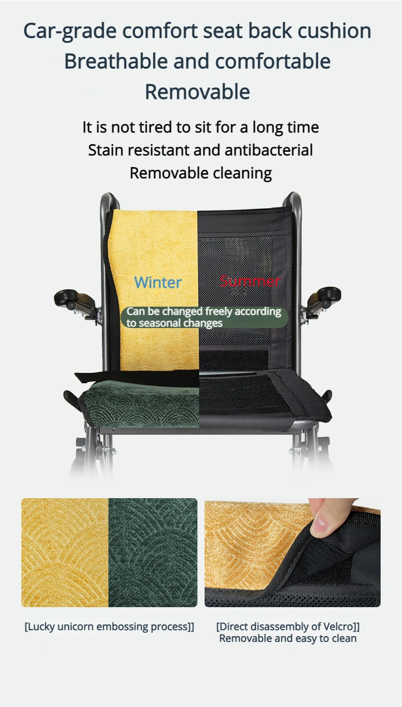 Elderly disable rehabilitate equipment folding backpack portable wheelchair lightweight wheelchairs with pneumatic tires