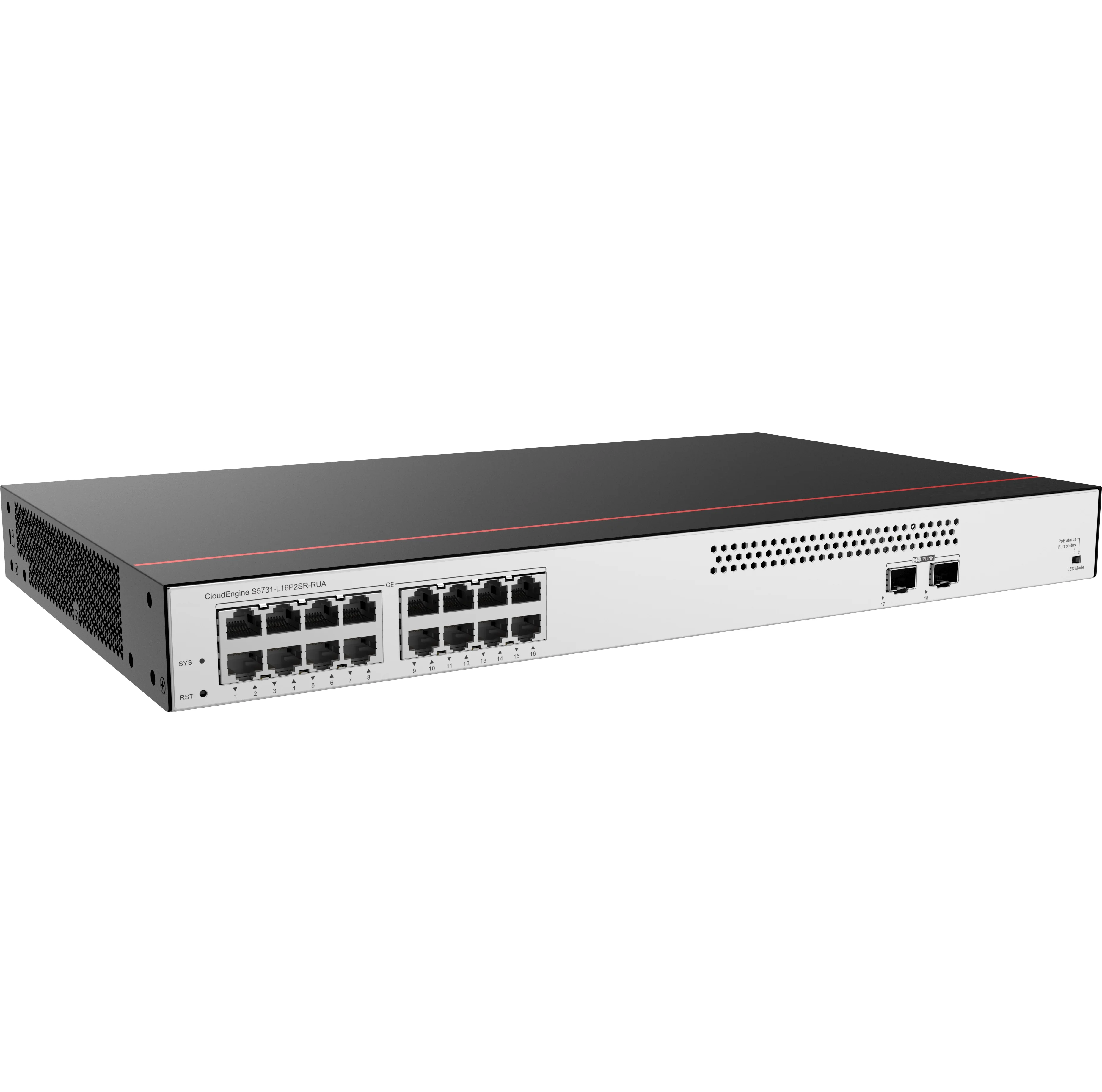 Brand new HW 16 Port Gigabit Managed PoE Ethernet Switch CloudEngine S5731-L16P2SR-RUA with Forwarding Performance 29.25 Mpps