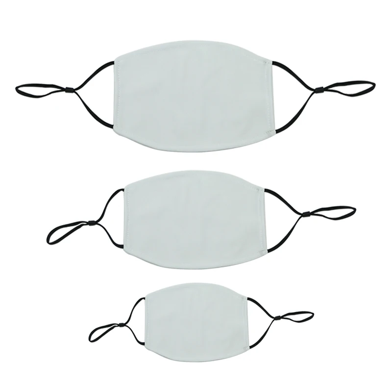 Пользовательская сублимационная маска для лица из белого полиэстера, сублимационная 3d маска на Рождество