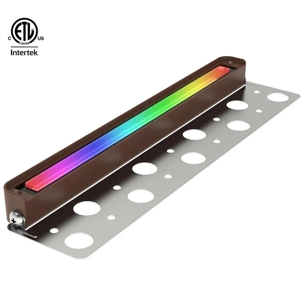 12 дюймов RGB 5 Вт низкого напряжения Hardscape асфальтоукладчик свет IP65 Водонепроницаемый 7 видов цветов Сменные Smart Led свет Подпорная стенка огни