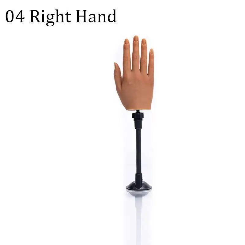 Silicone Practice Hand for Acrylic Nails With Clip Fake Training Hand/Finger Model Nail Nail Display Art Tools