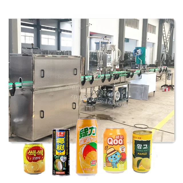 Aluminum Cans Tin Can Fruit Juice Production Line, Hot Liquid Filling Machine