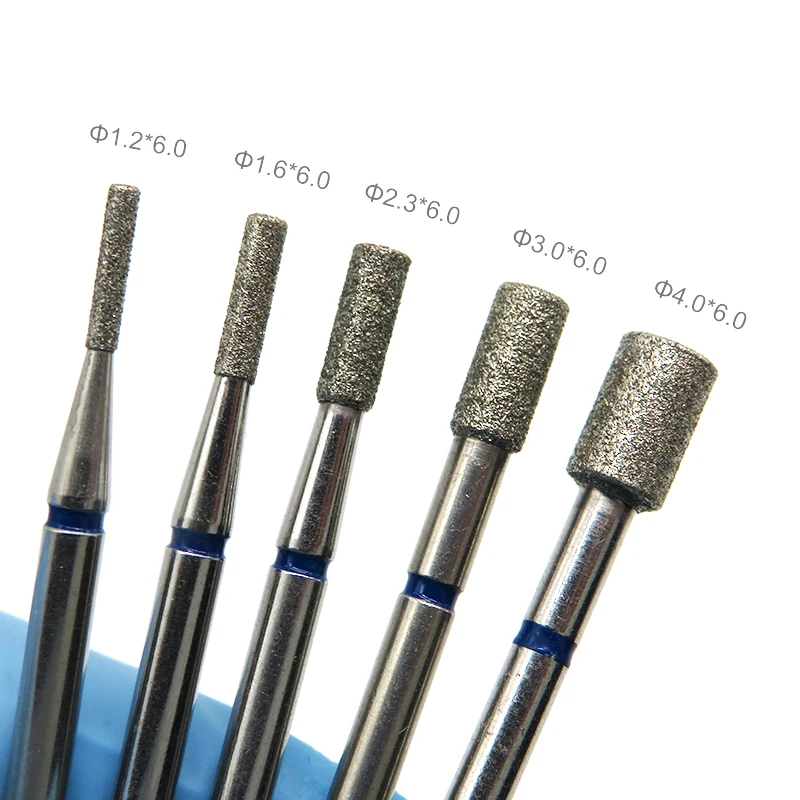 Manicure Prepping 6mm Short Barrel Diamond Burr Cuticle Nail Drill Bits Diamond for Nail Drill Machine