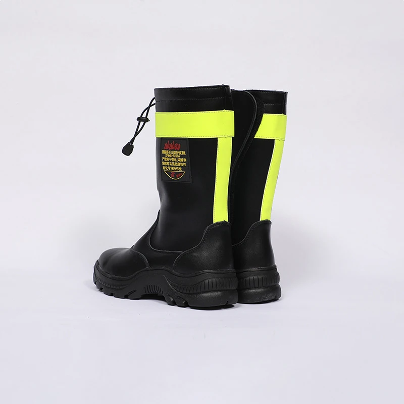 Hot Sale EN standard fire fighter rubber boots safety shoes with steel toe