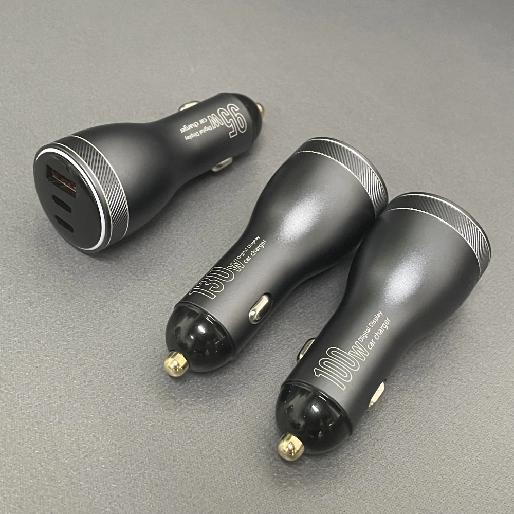 2022 high power Cigarette Lighter Adapter 100W QC3.0 PPS PD3.0 laptop phone USB car charger with led voltage display