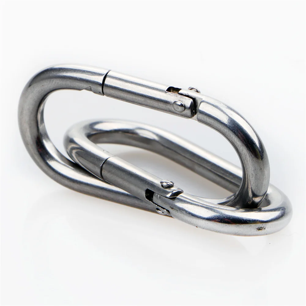 304 Heavy Duty Carabiner Clip Climbing  Hook Multipurpose for Climbing Rigging Ropes Hammocks Stainless hooks Steel Carabiner cl