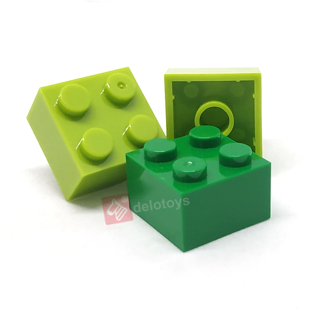 DELO игрушки (31 цвет) DIY части 2x2 пластиковый строительный блок кирпич 2*2