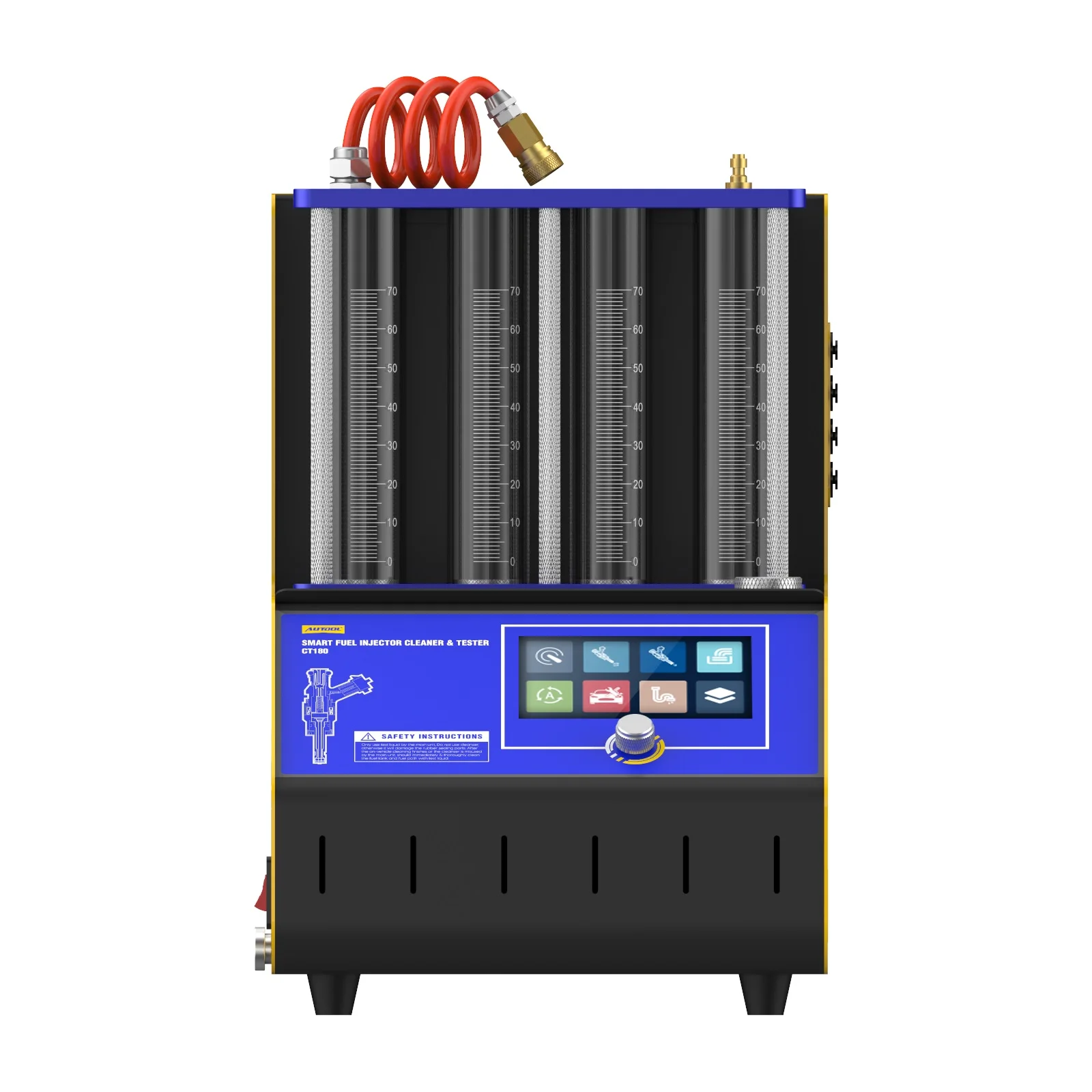Оптовая продажа 2024 AUTOOL CT180 4 цилиндра интеллектуальная машина для очистки топлива тестер инжектор ультразвуковой очиститель
