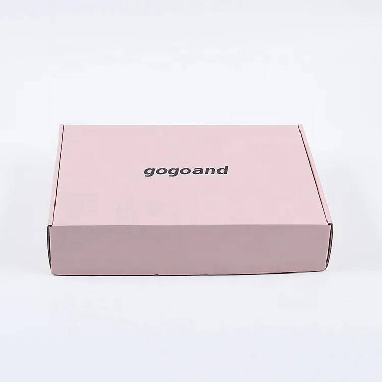 Custom Logo Cardboard Cartons Shipping Mailer Box Pink Cosmetic Set Cosmetics Mailing Skin Care Corrugated Packaging Boxes