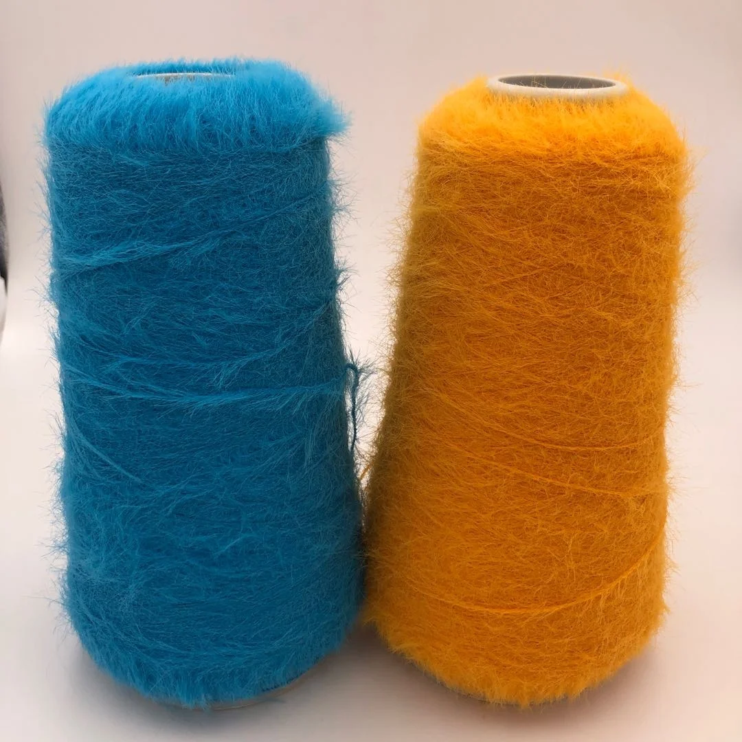 Wholesale mink hair yarns 100%Nylon fancy yarns for knitting