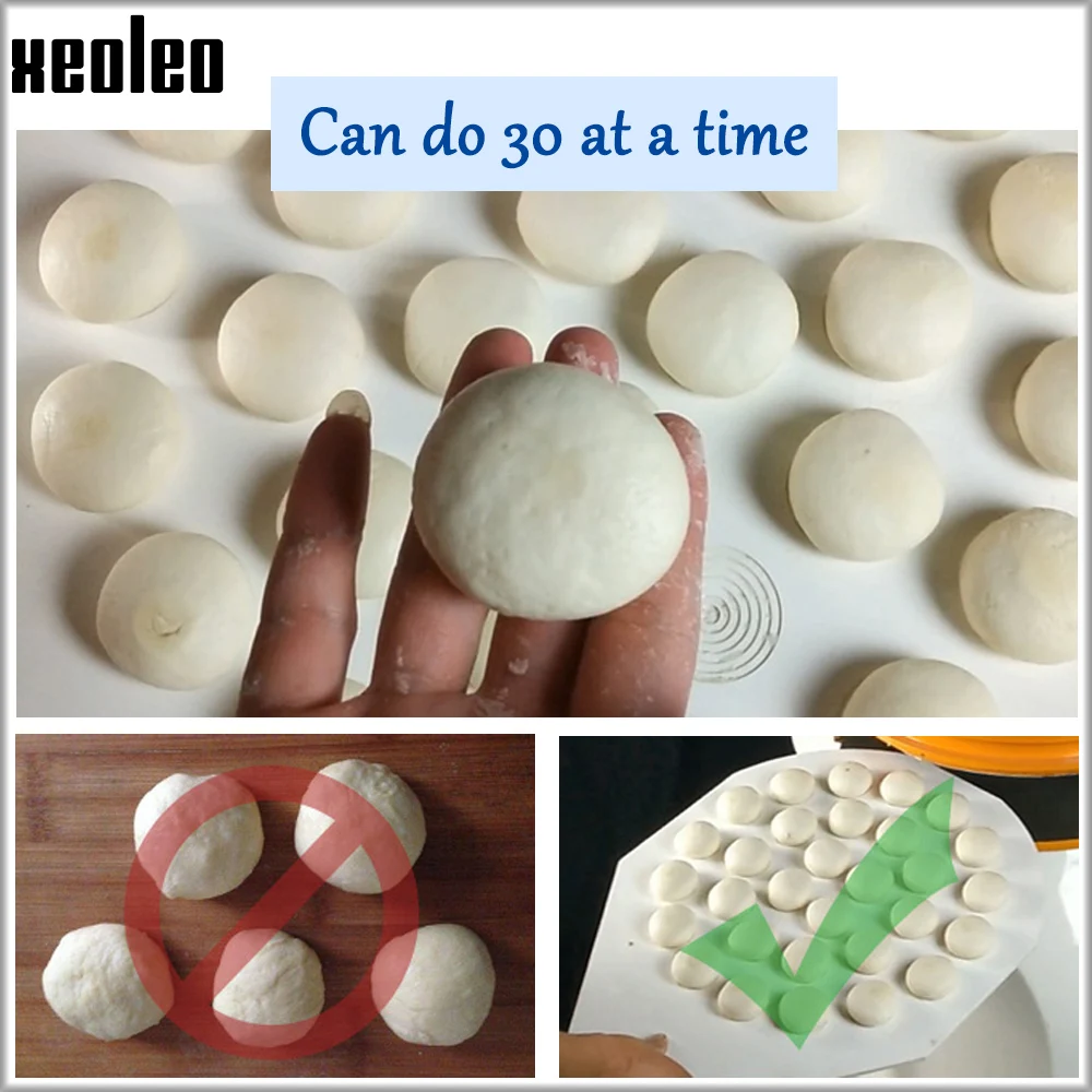 XEOLEO Multifunctional Commercial 30pcs Semi-automatic Dough Divider Rounder /Rolled Pizza Dough/Dough Ball Making Machine
