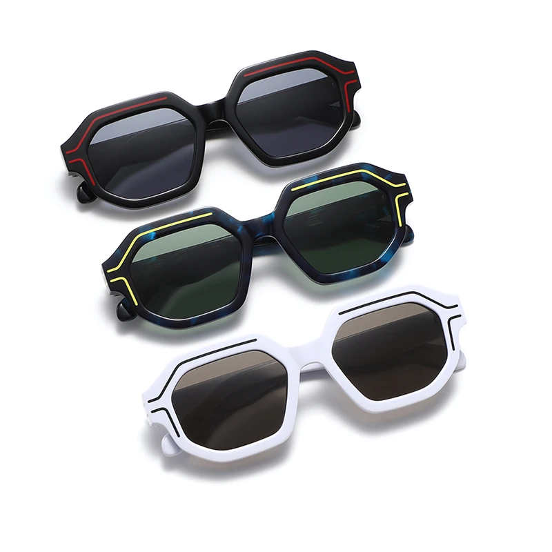 Новейшие модные итальянские солнцезащитные очки с ацетатной гравировкой масляным цветом линзами CR39