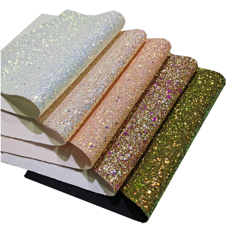 A4 Shiny Gridding Glitter Fabric cardstock for Shoes Crafts Glitter Net Fabric Glitter Leather