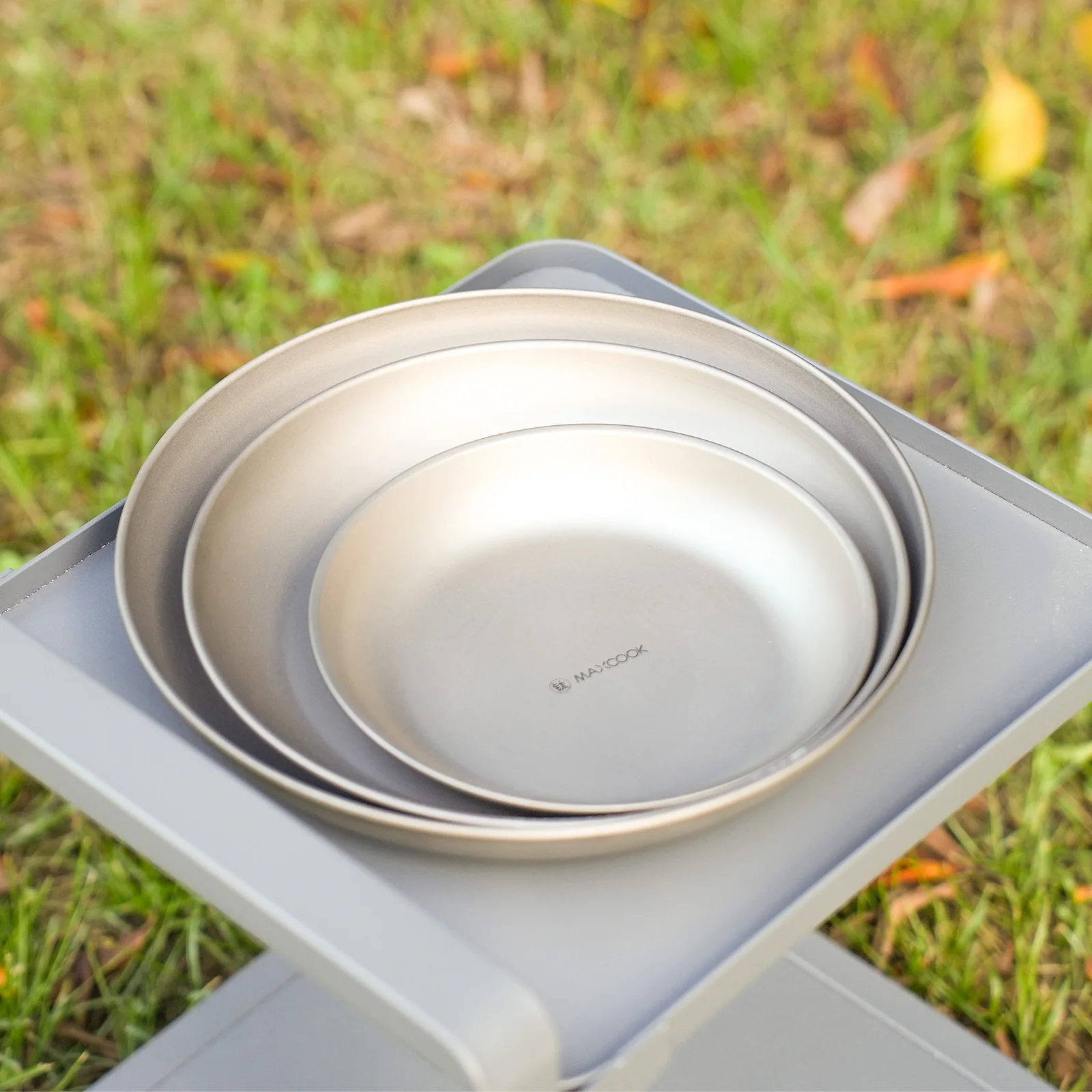 Maxcook Titanium Plate Camping Dish High Quality Titanium Dish Hiking Outdoor Dish