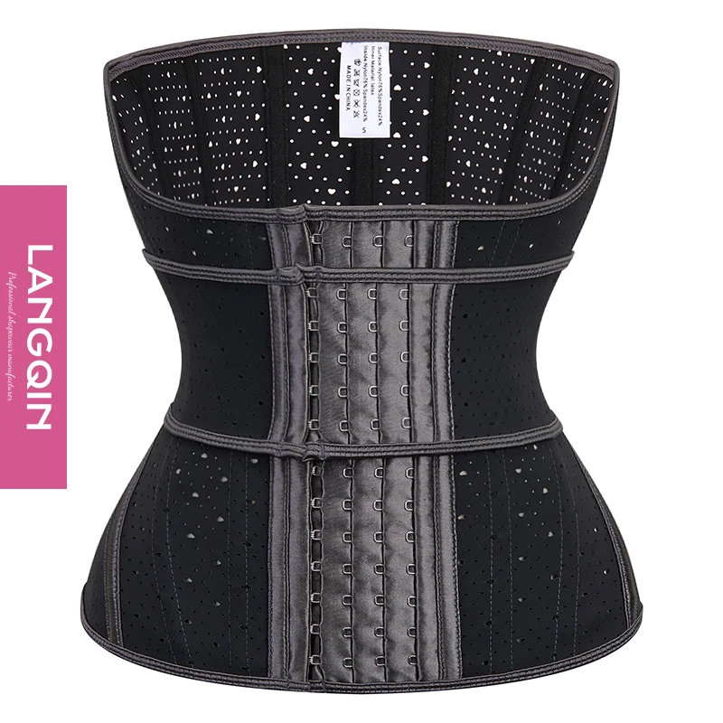 Good Quality Women Slimming Corset Compression Steel Bone Fat Burning Latex Waist Trainer Shaper For Gym