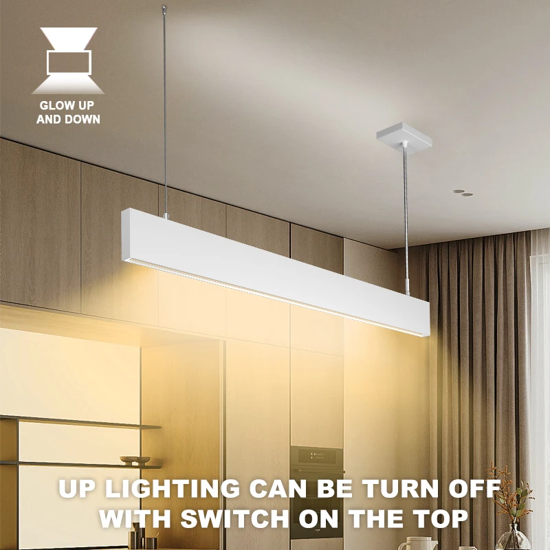 Brandon Indoor Modern Simple Linear Light Chandelier for Home Office & Bar Elegant Modern Lighting