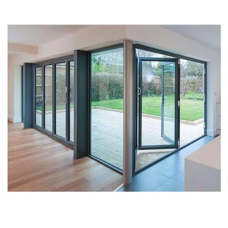 Direct Buy Residential Collapsible Glass Bi-Fold Windows Chinese Aluminum Alloy Tempered Side Folding Garages Directly China