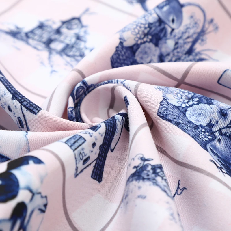 FUBU New product 32s 100% cotton wholesale solid color black girls hair bandana double sided printing 55*55CM