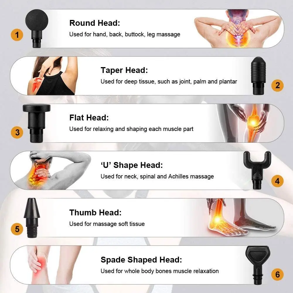 Dropshipping 30 Adjustable Speed Deep Tissue Percussion Massage Gun Fitness Massage Gun Set With Portable Case