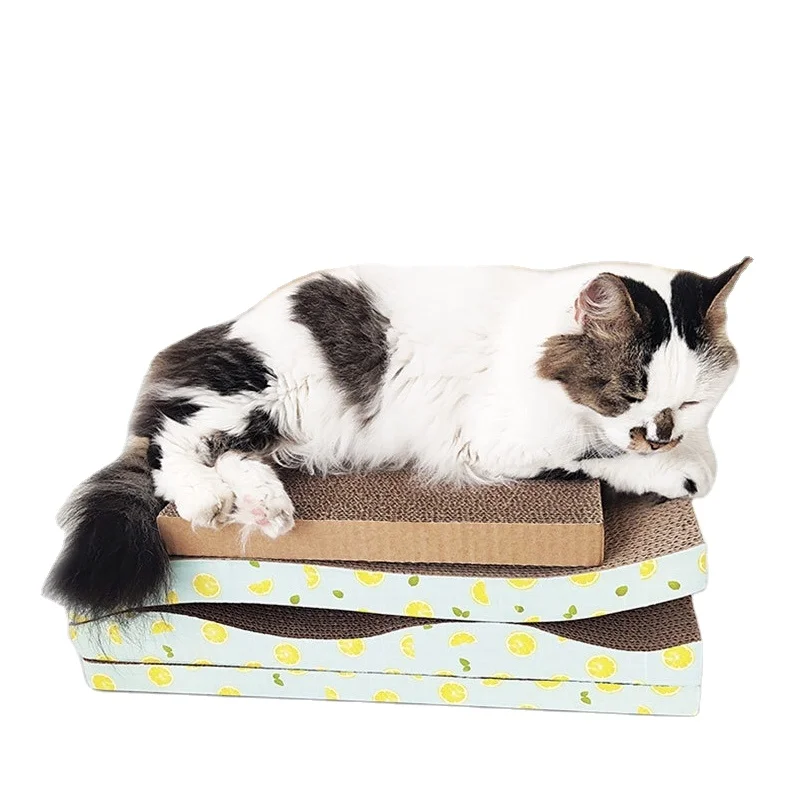 Wholesale Price High Density Corrugated Cardboard Pet Furniture Durable Scratching Cardboard Cat Sofa Cat Scratcher With Catnip