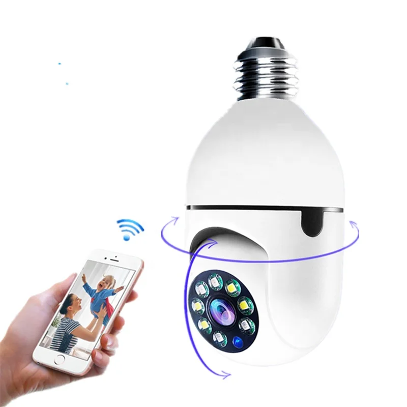 Home Security Wifi Camera IP CCTV Video Surveillance HD 1080P 360 Panoramic Night Vision Two Way Audio Light Bulb Camera