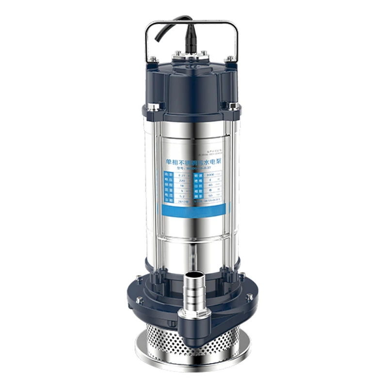 Qiwo bomba submersa QDX3-10-0.37 0.37kw stainless steel mini submersible clean water pump with float switch