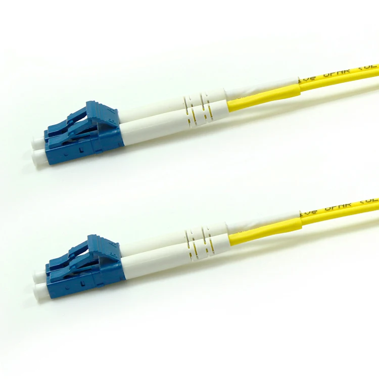 Factory price LC/UPC-LC/UPC Duplex 2.0mm 9/125 singlemode 3M PVC yellow patch cord
