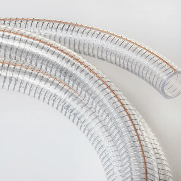 EASTOPS Low Temperature Flexible PVC Transparent Spiral Steel Wire Reinforced Hose Pipe Float