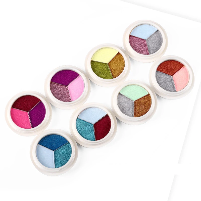 3 вида цветов/шт. Трехцветный твердый волшебный зеркальный порошок для дизайна ногтей сверхъяркий порошок Авроры титановый золотой порошок