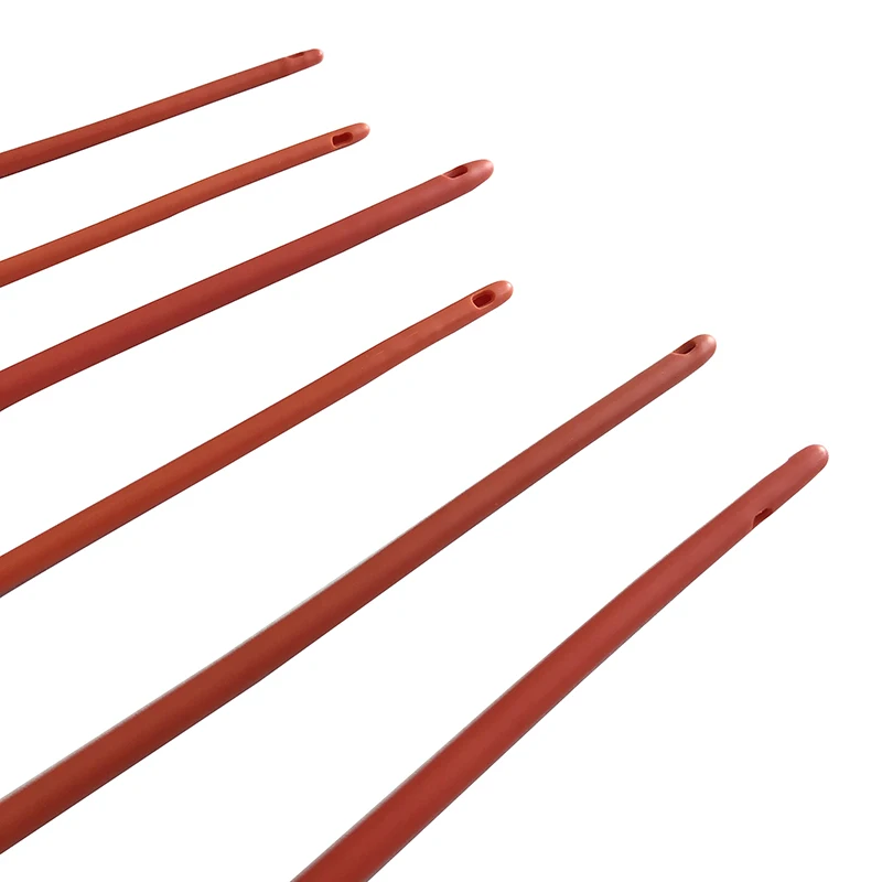 Medical Grade Disposable Sterile Size 6 Size 20  Red Natural Latex Rubber Suction Catheter