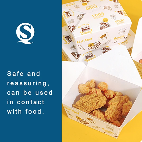 Disposable recyclable kraft paper box snack box food packaging box can be customized