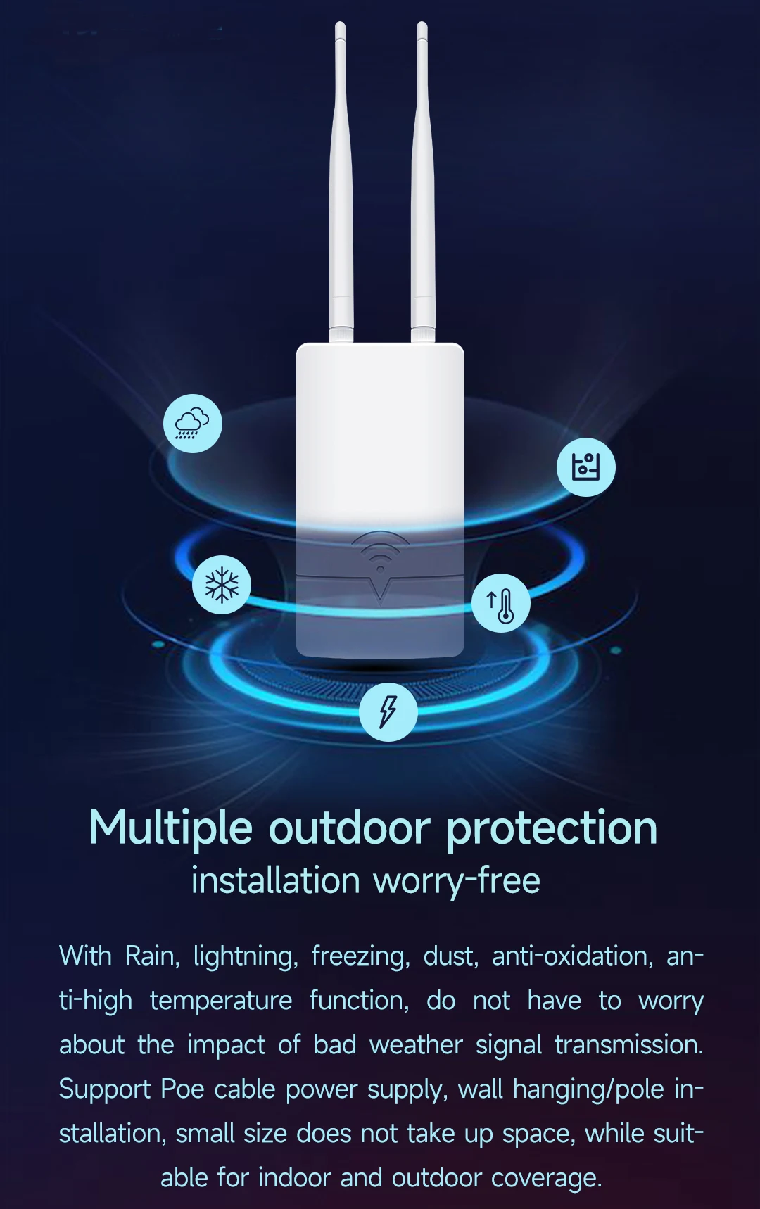 Huastlink мощный уличный беспроводной AP двухдиапазонный Wi-Fi открытый доступ 11AC 1200 Мбит/с