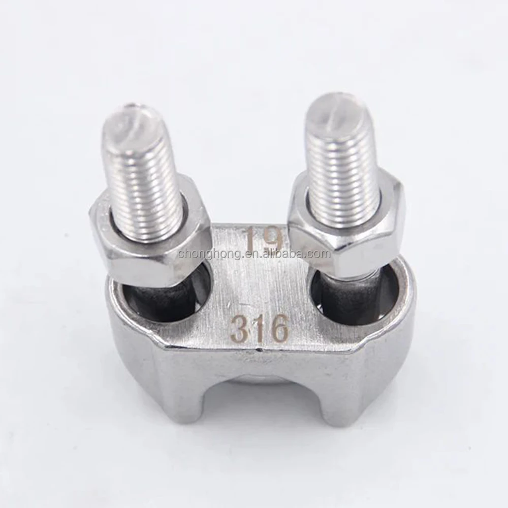 DIN741JIS Type US Type Wire Rope Clip Stainless Steel Clip  AISI316/AISI304 Cable Clamp Ready Stock