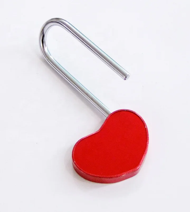 KarlNiko Red Padlocks Single Heart Shaped Love Lock without Key for Valentines Day Gifts