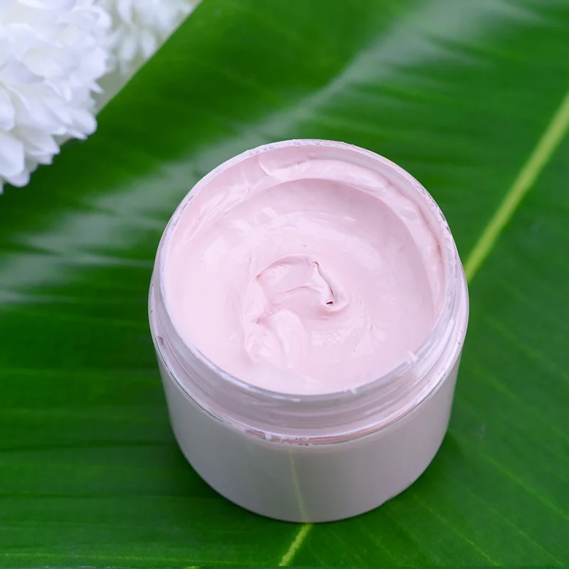 Private Label logo Face Mud Mask Powder Skin Exfoliating Clarifying Whitening Rose Pink Clay Mask