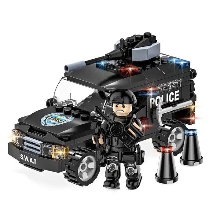 In Stock 1014 Pcs Swat Blocks & Model Building Toys Police Car Building Block Toy Helicopter Toy Building Block Sets