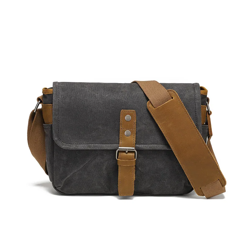 Retro Art Waterproof One Shoulder Canvas Photography Bag DSLR Camera Bag Micro Single Bag Detachable Inner Tank