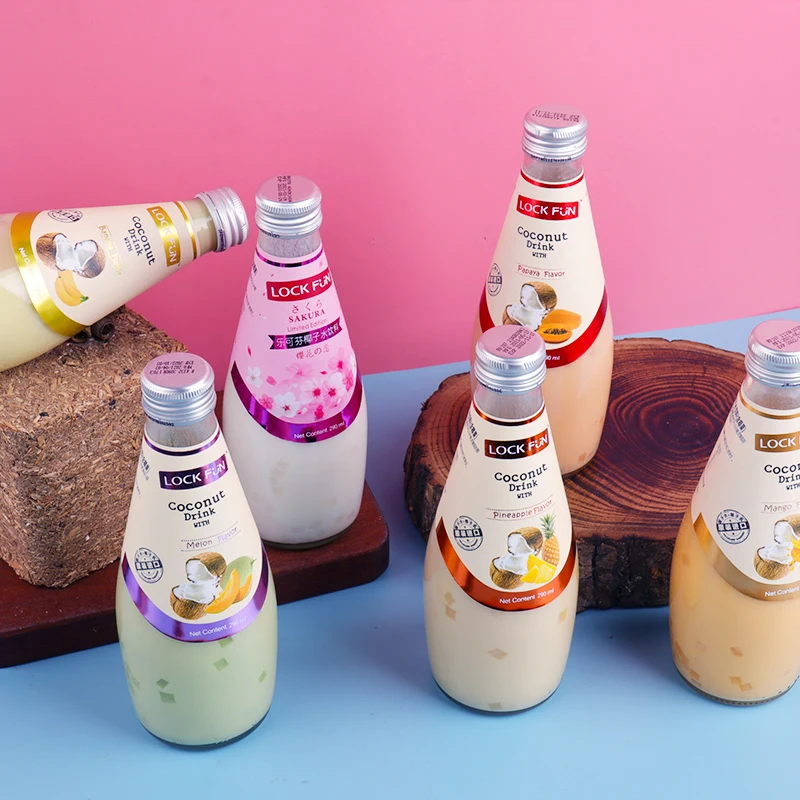 LOCKFUN Coconut Milk Drink Coconut Juice Drink Containing Coconut Water  290ml