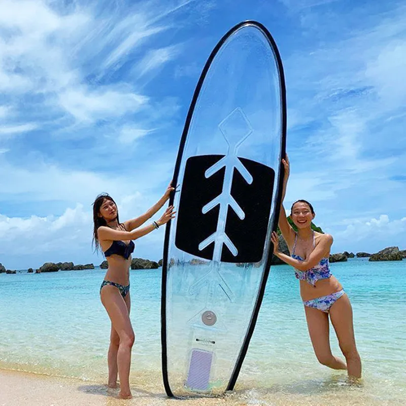 Wholesale clear transparent stand up sup paddle board