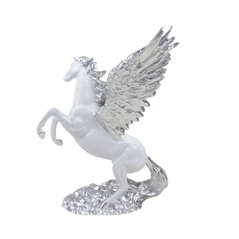 Resin Cheap Figurine Resin Horse Decoration Home Resin Decor Christmas Decoration Flying Horse
