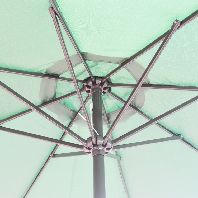 wholesale cheap double canopy restaurant umbrella parasol with stand base
