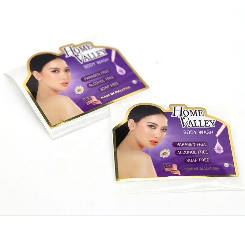 Custom Printed Private Logo Stickers Label Hair Oil Bottle Packaging And Labeling