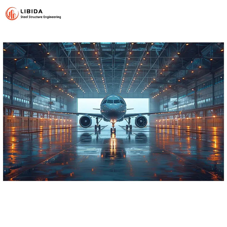 Prefabricated Large Span Steel Structure Buildings Prefab Metal Warehouse Workshop Office Building Factory Shed  Aircraft Hangar