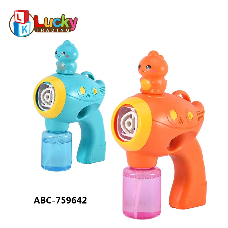 New Arrival Outdoor Toys Bubbles Blaster Blower Battery Operated Bubble Gun with Bottle Solutions for Kids Outdoor Summer Toys